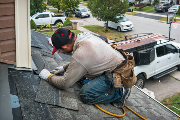 Professional Flat Roof Repair technician working in Pineville, PA